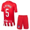 Oficiální Fotbalový Dres Atlético Madrid R. De Paul 5 Domácí 2023-24 pro Děti